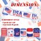 6 Rolls 250th Anniversary Patriotic Wired Ribbon Set – 2.5" x 30 Yards Red White & Blue USA Stars & Stripes Ribbon for 4th of July, Independence Day, Memorial Day & DIY Crafts